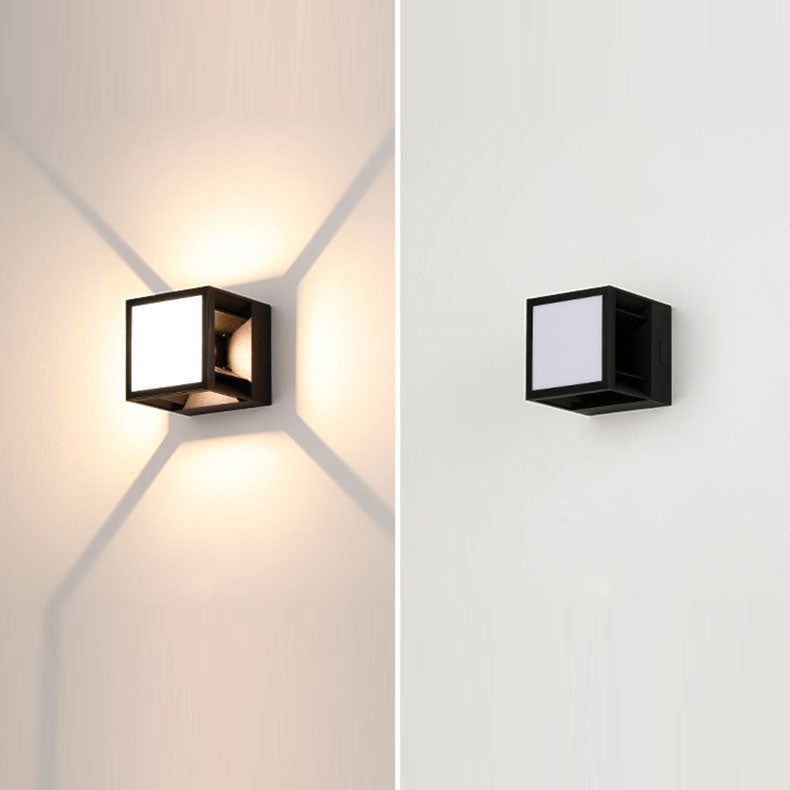 Square Striped Aluminum Garden Outdoor Light