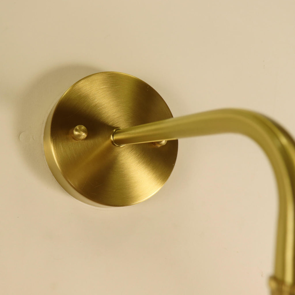 Brass Crystal Glass Wall Lamp