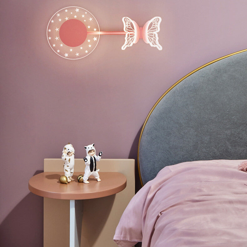Acrylic Butterfly Star Design Wall Lamp