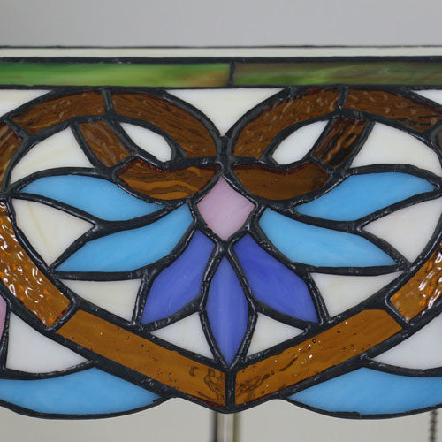 Mediterranean Heart Stained Glass Table Lamp