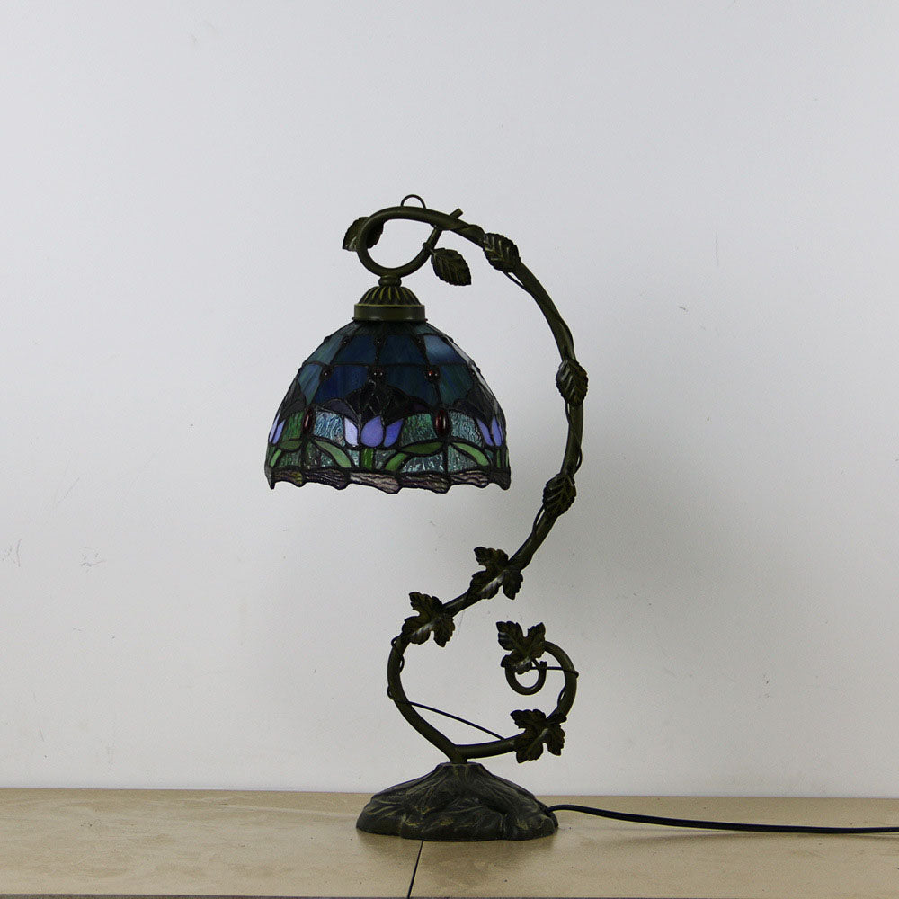 Half Round Flower Vine Table Lamp