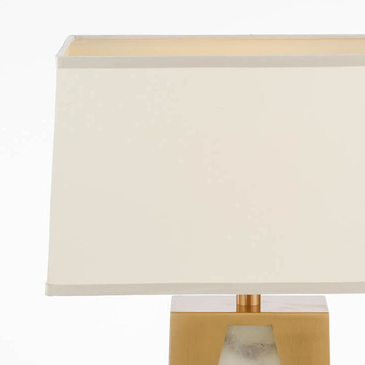 Lucite Fabric Metal Table Lamp