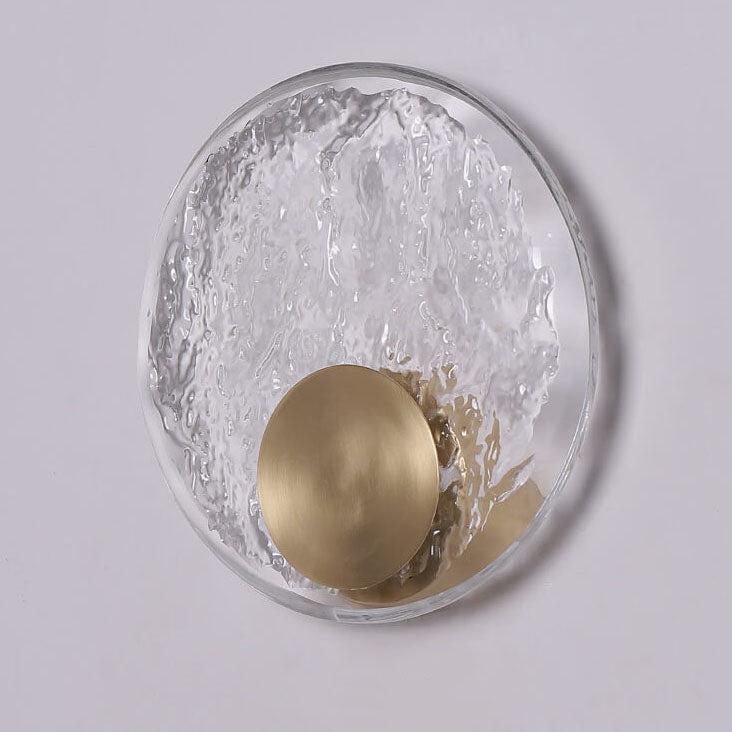 Ice Cracked Glass Copper Wall Lamp