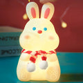 Cartoon Rabbit Silicone Pat Table Lamp