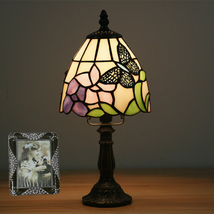 Style Stained Glass Cone Table Lamp