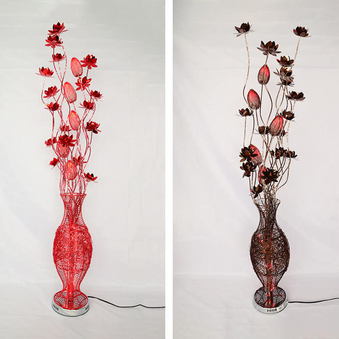 European Style Vase Flower Floor Lamp