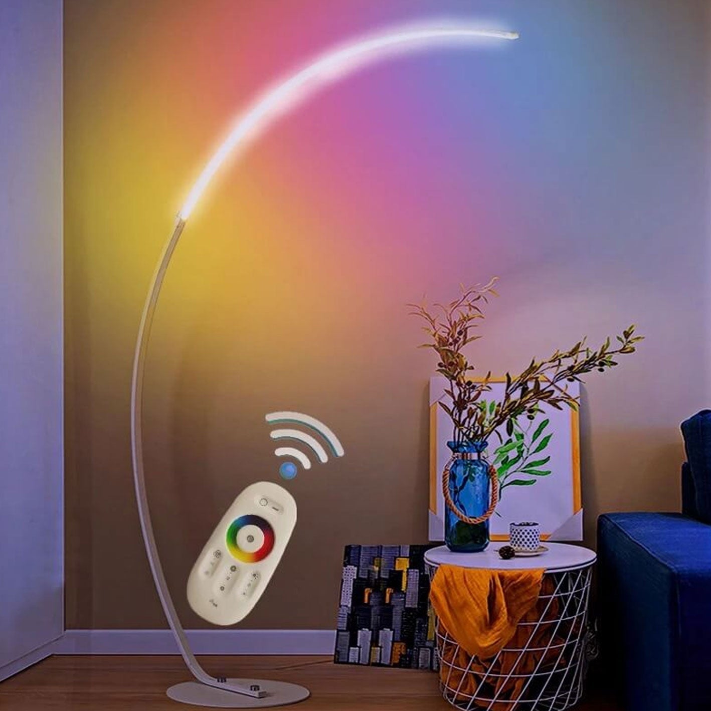 Minimalist Curved Line Aluminum Floor Lamp