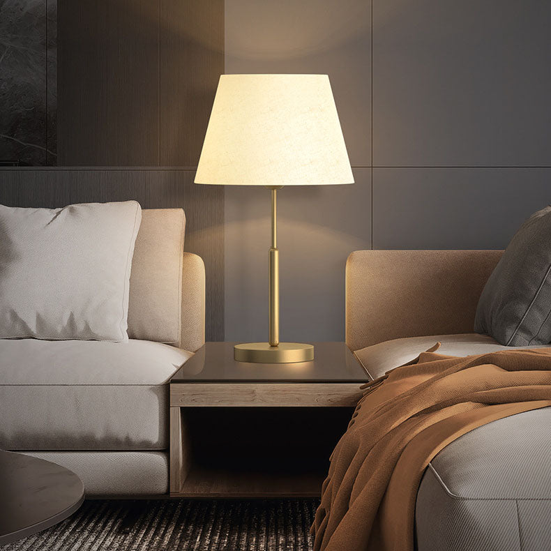 All Brass Fabric Table Lamp