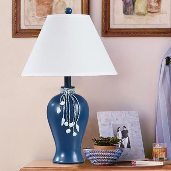 Mediterranean Fabric Resin Table Lamp
