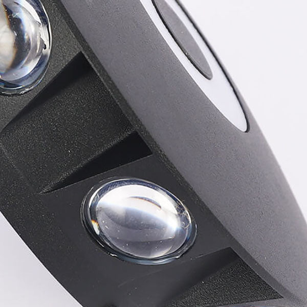 Black Round Aluminum Indoor Outdoor Light