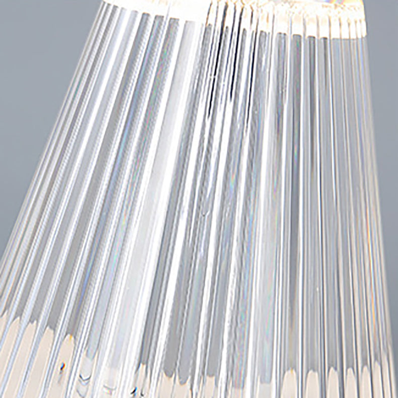 Iron Acrylic Semi-Conical Portable Table Lamp