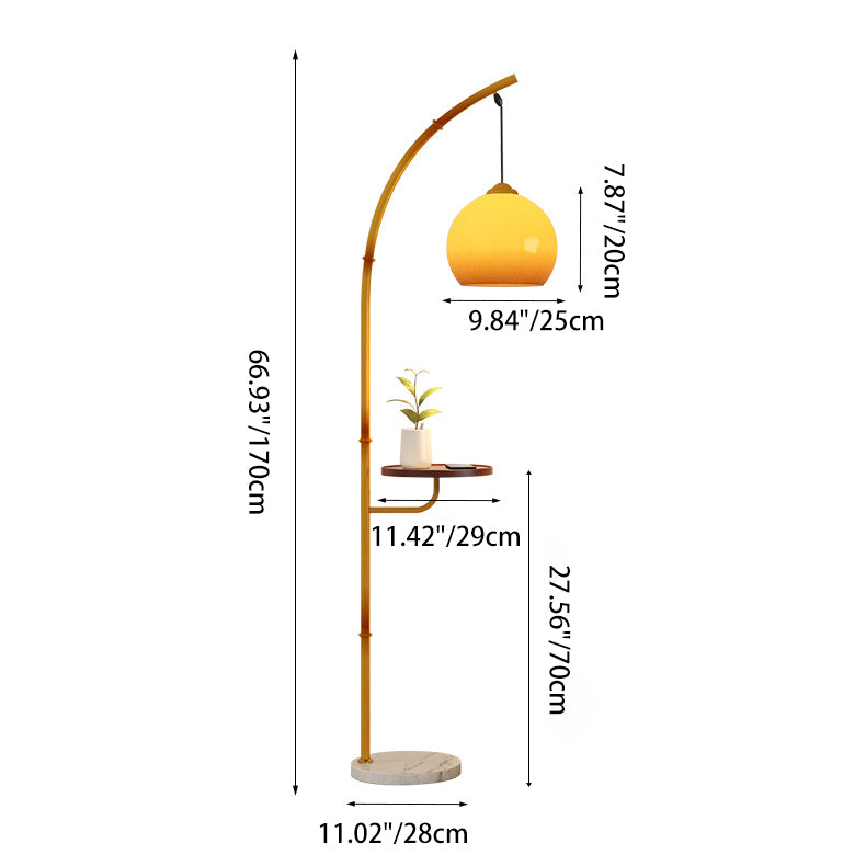 Moonlight Glass Ball Marble Floor Lamp