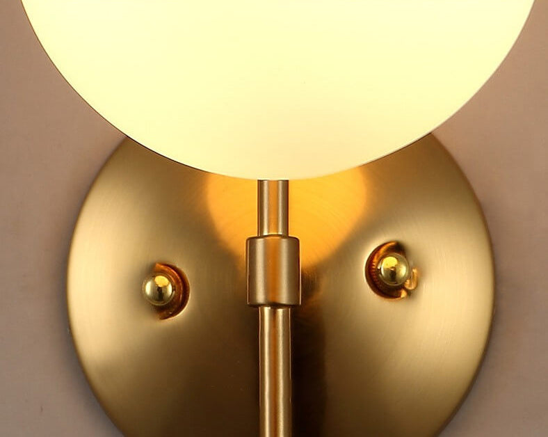 Iron Glass Globe Wall Lamp