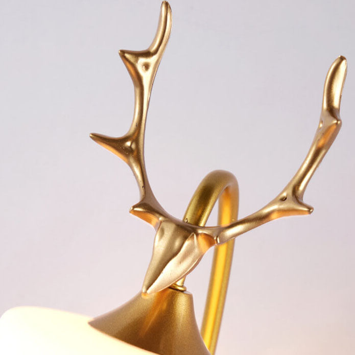 Antler Glass Cone Living Wall Lamp