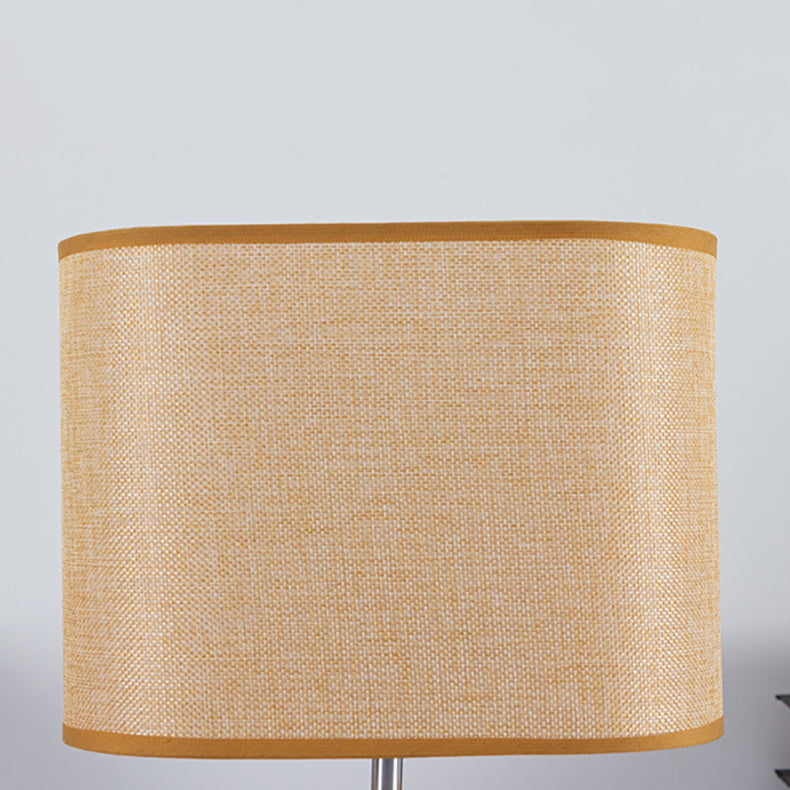 Rectangular Wood Fabric Bedroom Table Lamp