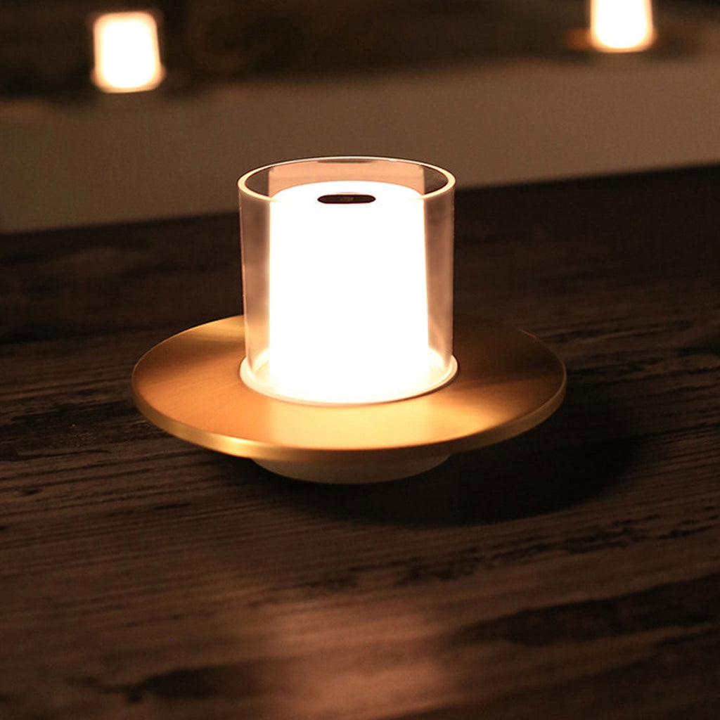 Cylindrical Candlestick Night Table Lamp
