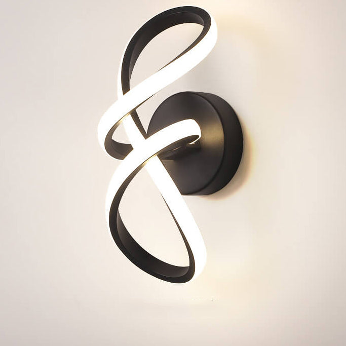Twisted Line Shape Aluminum Wall Lamp