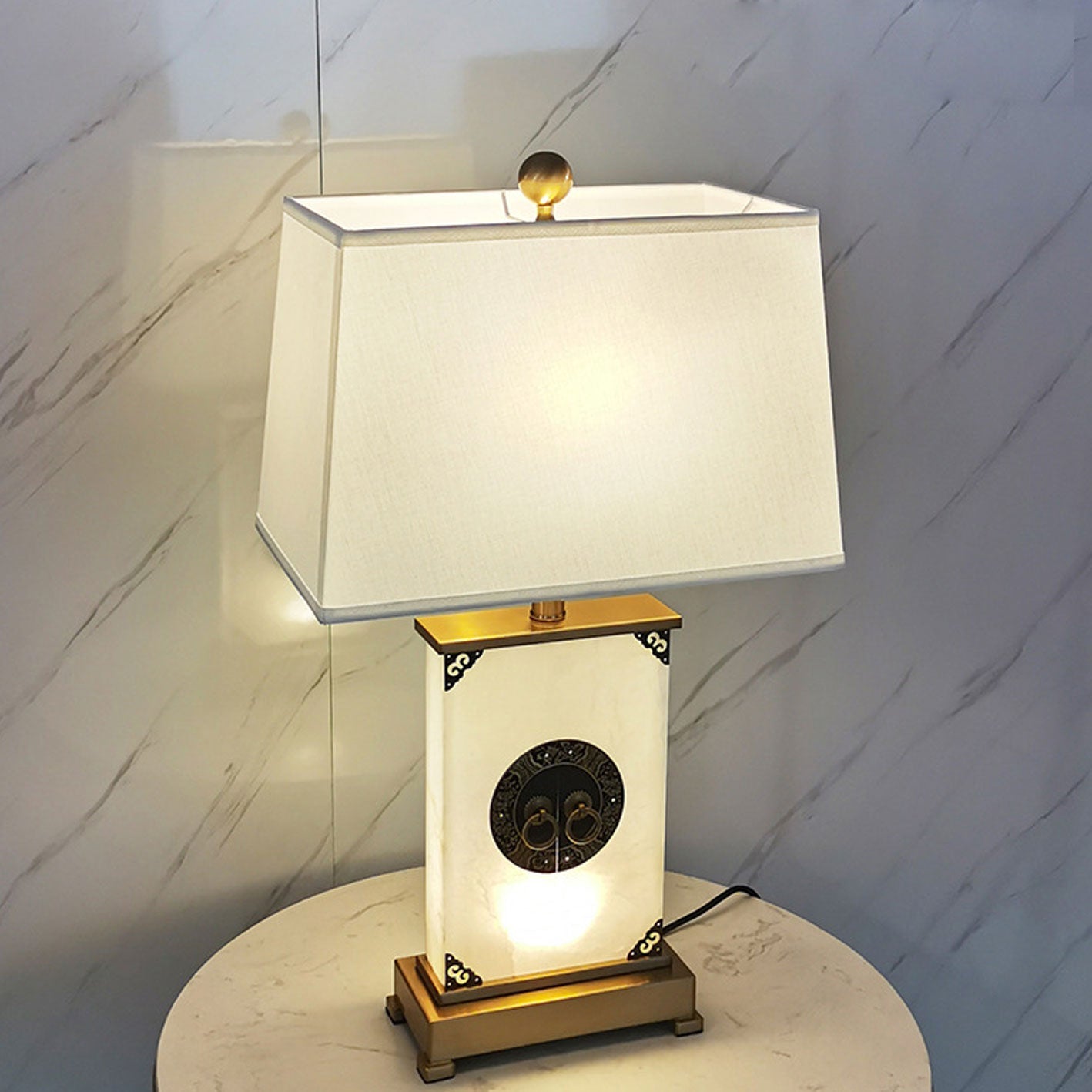 Lucite Copper Table Lamp