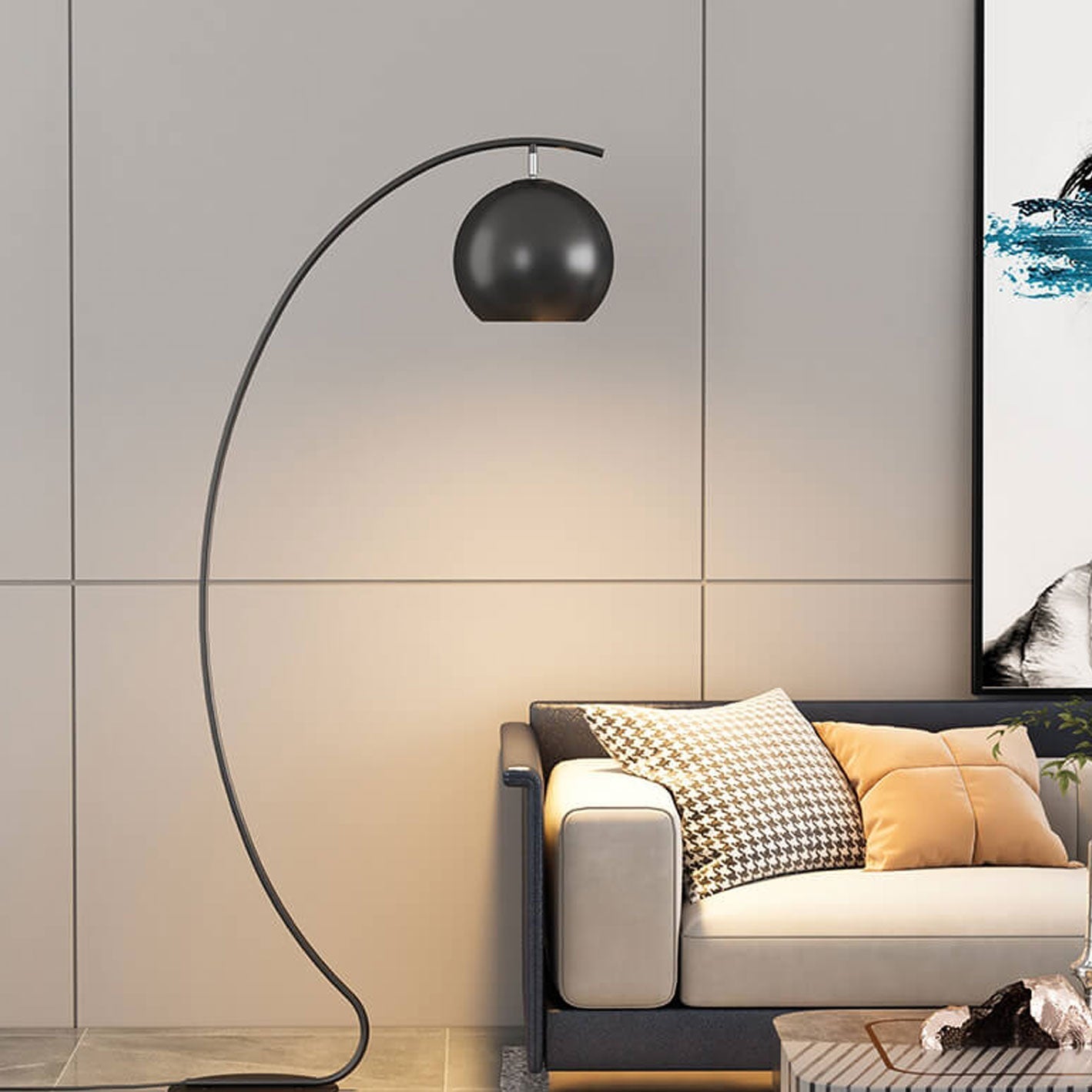 Nordic Minimalist Curved Line Floor Lamp