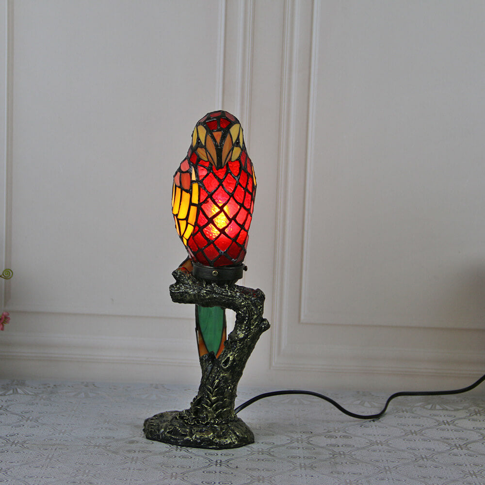 American Parrot Stained Glass Table Lamp