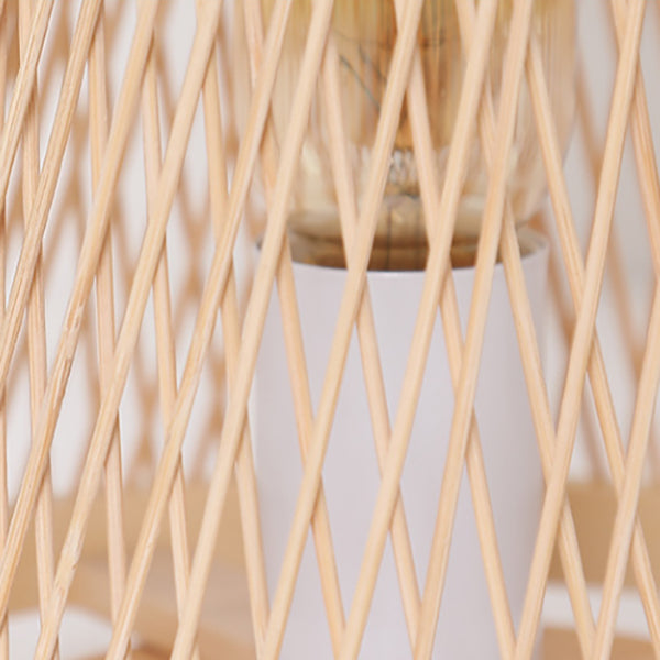 Bamboo Weaving Lantern Portable Table Lamp