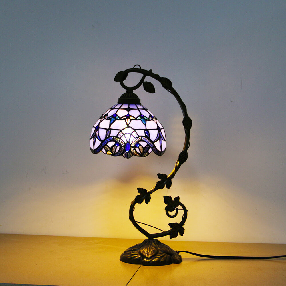 Dragonfly Stained Glass Vine Table Lamp