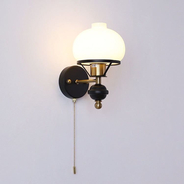 Geometric Circle Glass Iron Wall Lamp