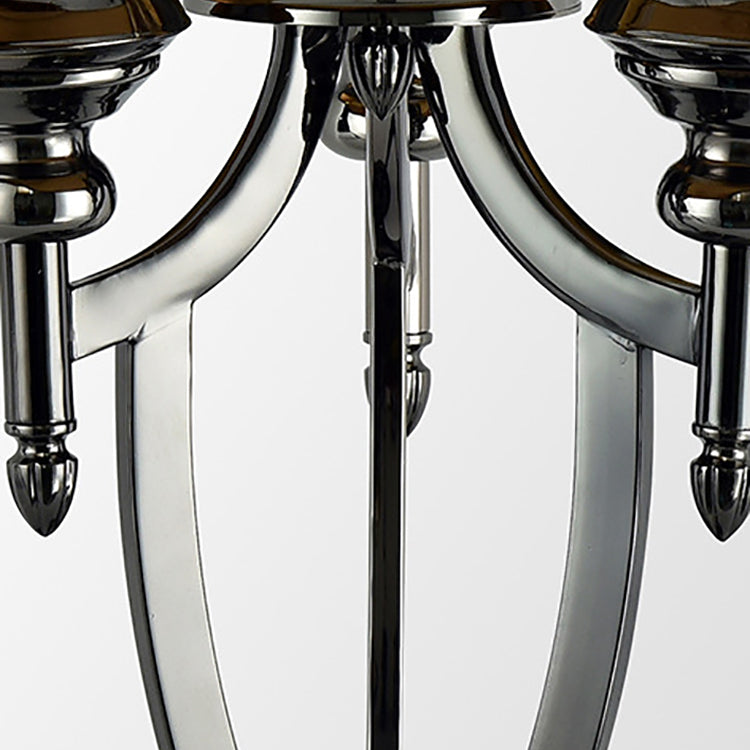 Fabric Iron Marble Cylinder 3-Light Table Lamp