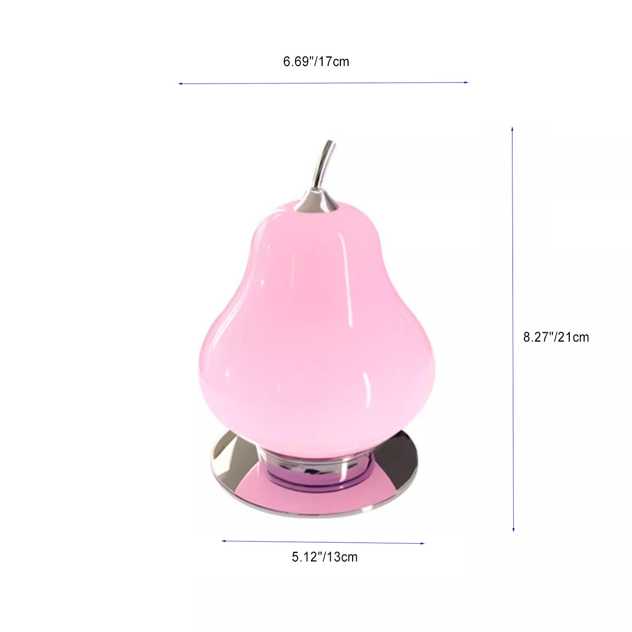 Pear Hardware Glass Living Table Lamp