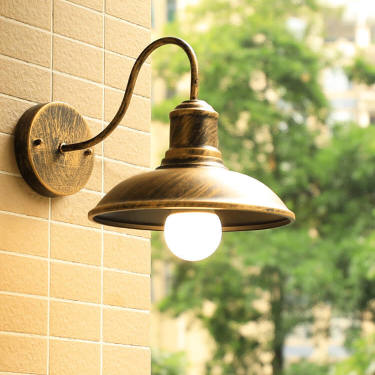 Loft Dome Iron Bent Outdoor Light