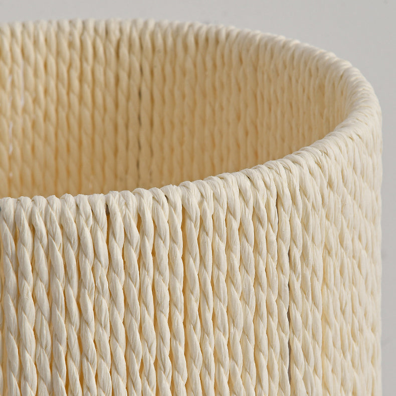 Round Cylinder Paper Rope Table Lamp