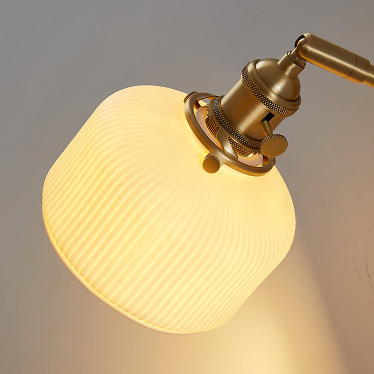Striped Ceramic Jar Wall Lamp