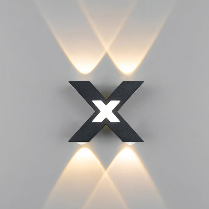 X-Shape Aluminum Patio Outdoor Light