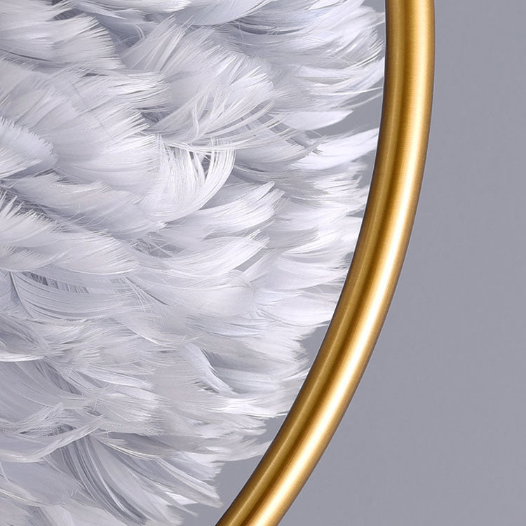 Iron Feather Tripod Bedroom Floor Lamp