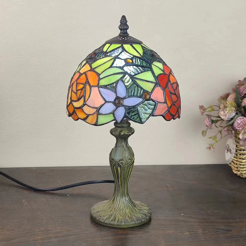 Dome Flower Zinc Stained Table Lamp