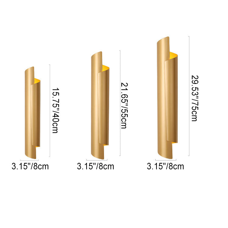 Irregular Cylinder Metal Living 2-Light Wall Lamp
