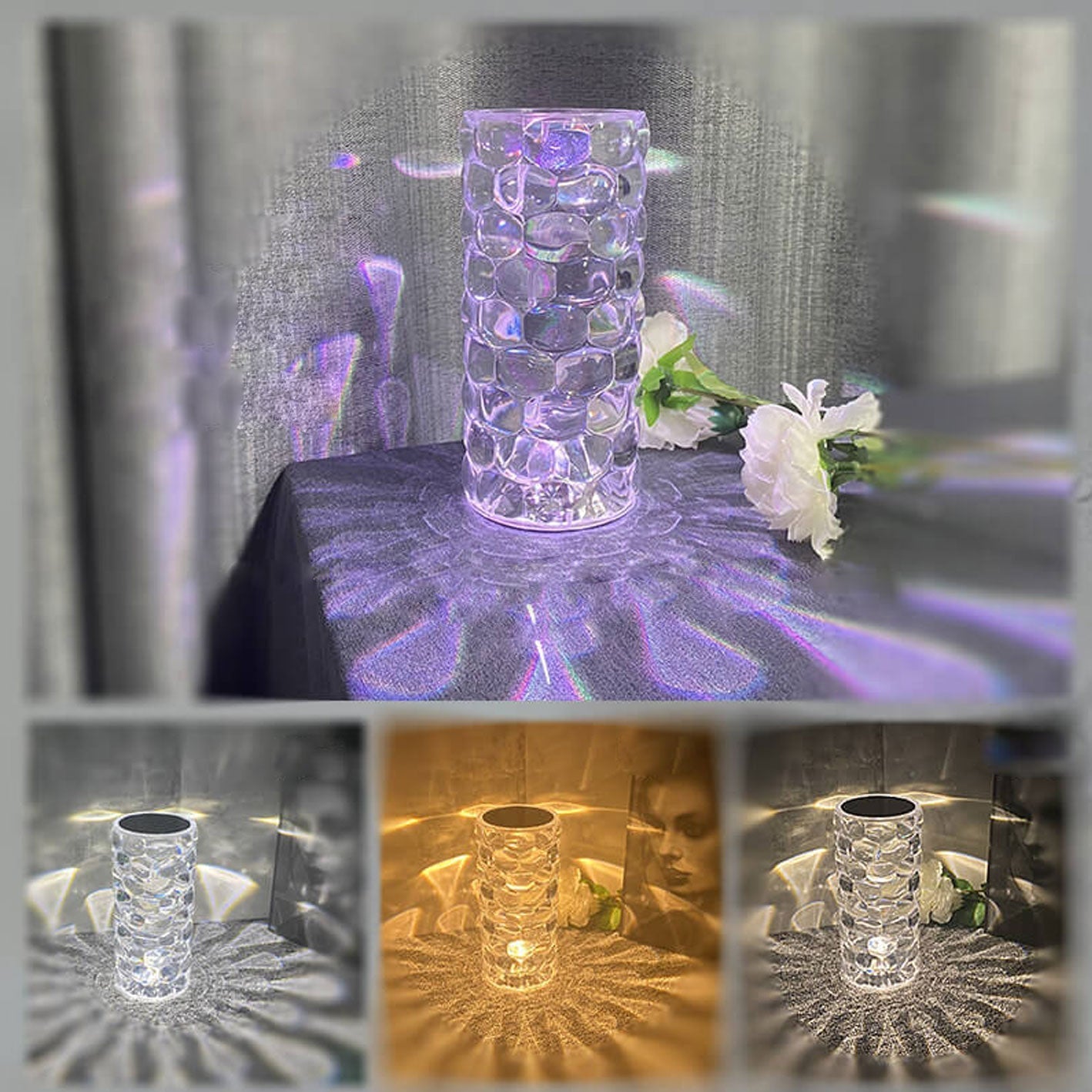 Crystal Diamond Water Drop Table Lamp