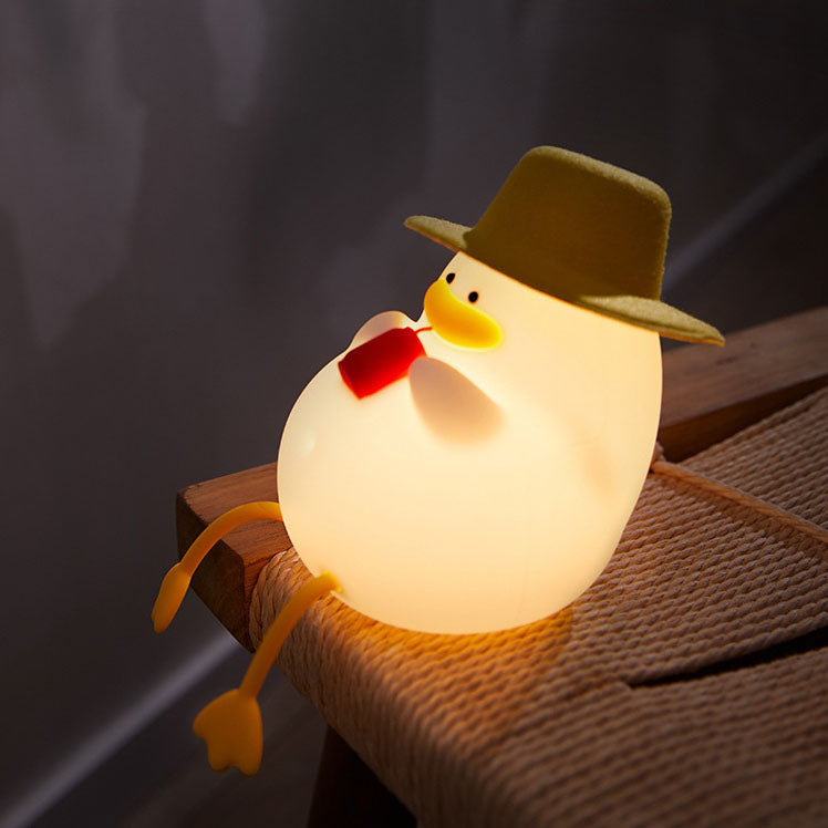 Cartoon Silicone Duck Pat Table Lamp