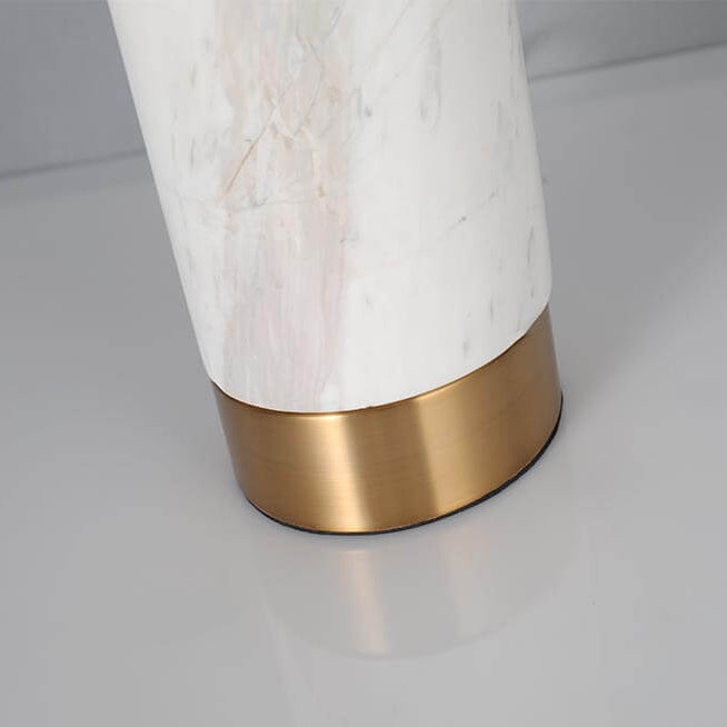 Marble Texture Cylindrical Glass Table Lamp