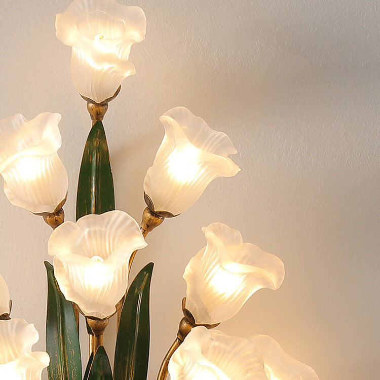 Glass Flower 6-Light Wall Lamp