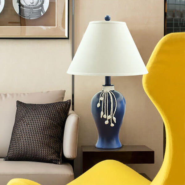 Mediterranean Fabric Resin Table Lamp