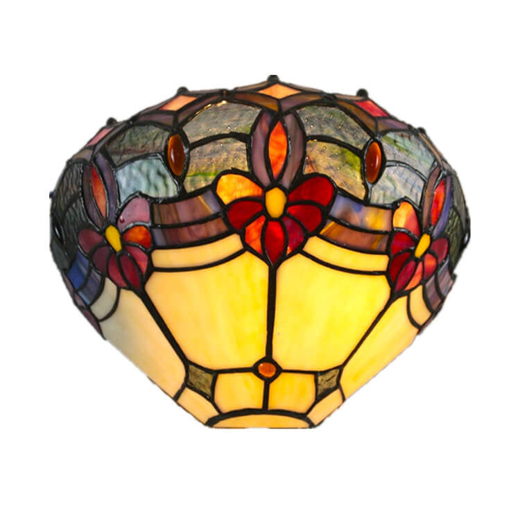 Flower Stained Glass Bowl Wall Lamp