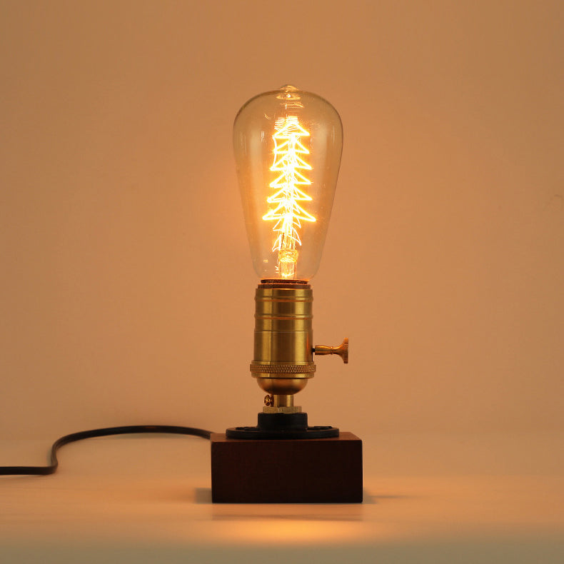 Square Elliptical Aluminium Copper Table Lamp