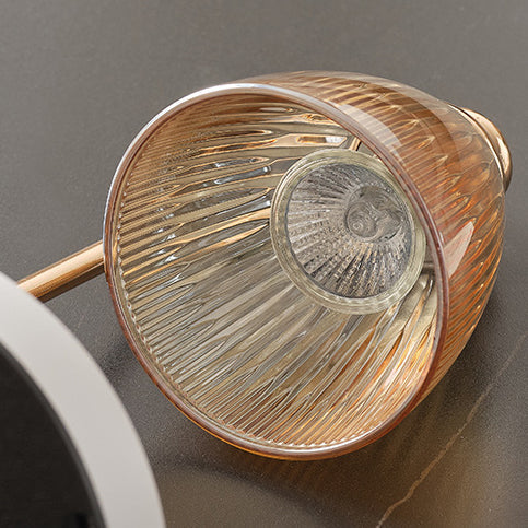 Iron Conical Glass Melting Table Lamp