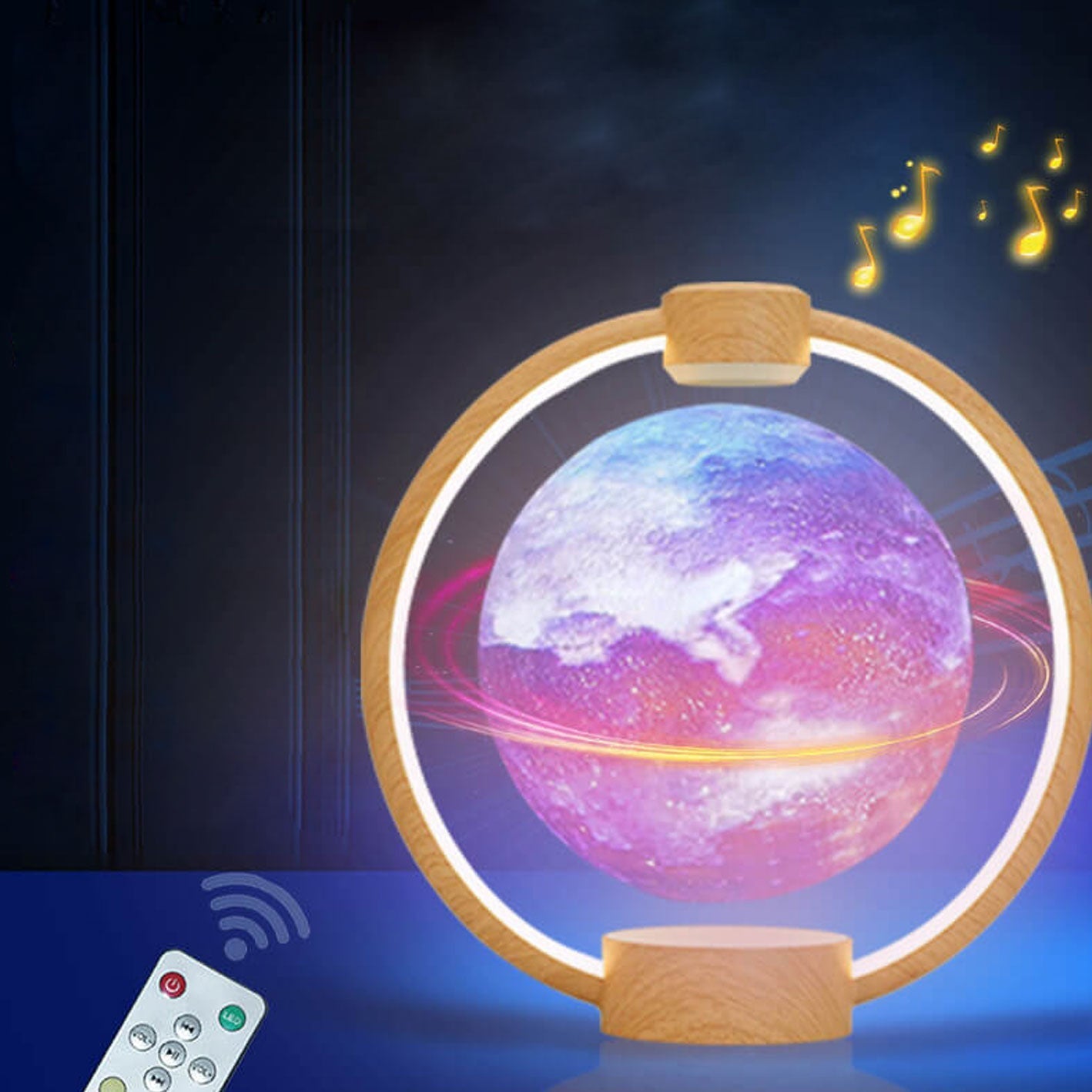 Maglev Moon Design Colorful Table Lamp