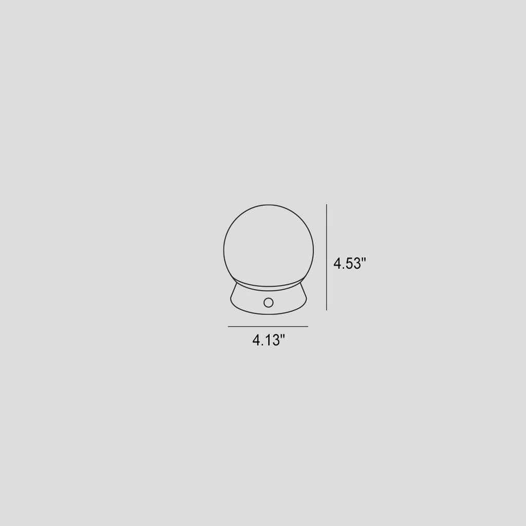 Round Ball Iron Acrylic Table Lamp