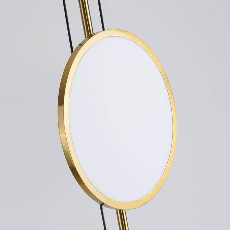 Round Iron Faux Marble Floor Lamp