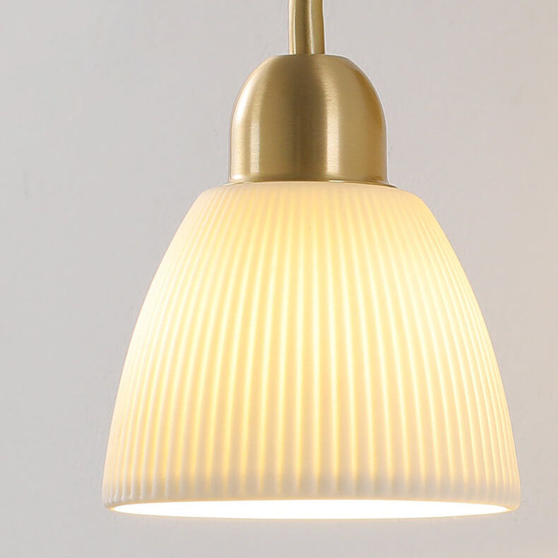 Striped Ceramic Round Jar Wall Lamp