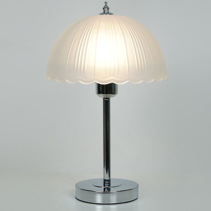 Iron Glass Dome Petal Table Lamp