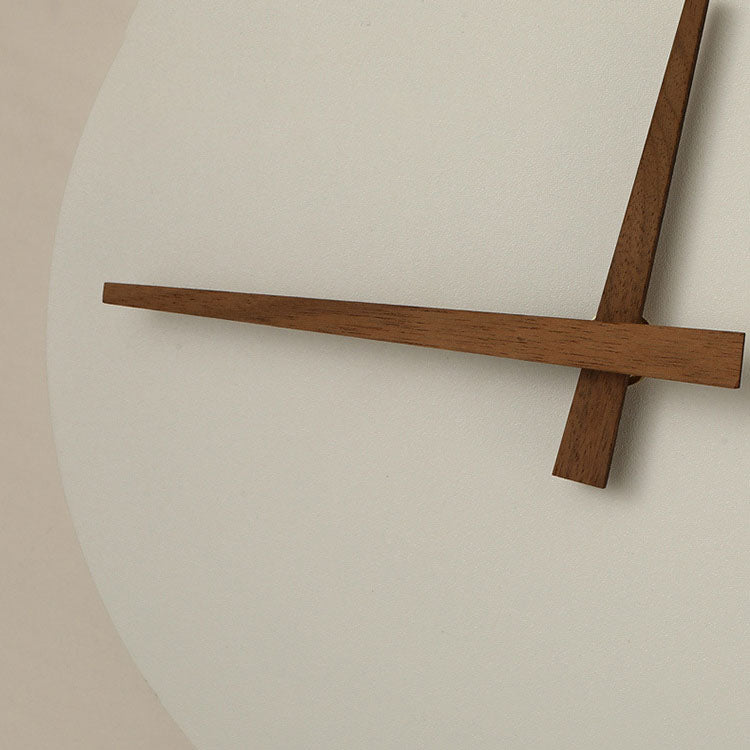Round Iron Acrylic Clock Wall Lamp